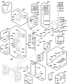 Discharge Chute Group Diagram and Parts List for 1697355-00-S1224 2020 Briggs and Stratton Snow Blower